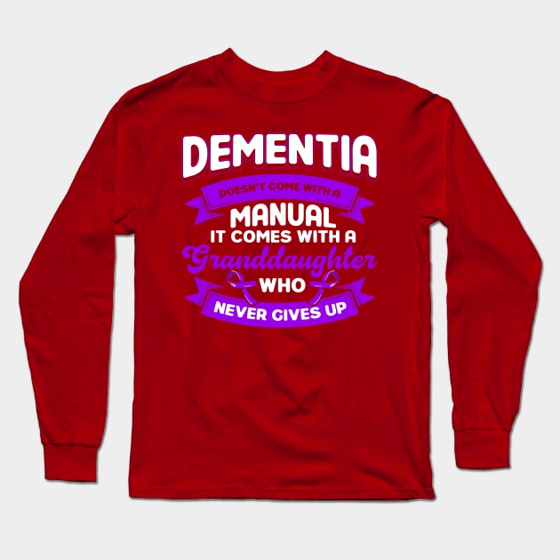Seniors Purple Ribbon Dementia gift Long Sleeve T-Shirt by Toeffishirts